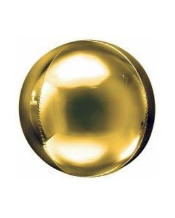Gold Orb Balloon Filled with Helium