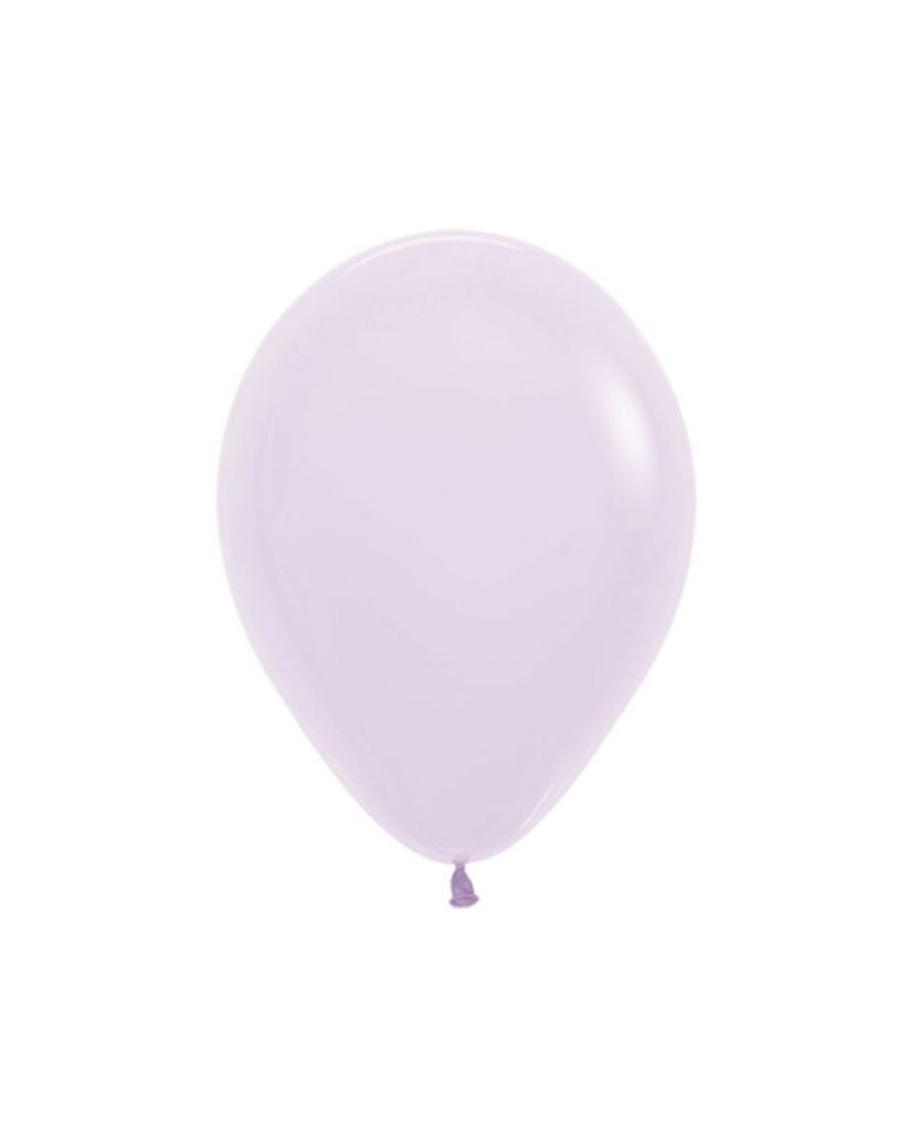 5 Flat Pastel Matte Lilac Standard Balloons