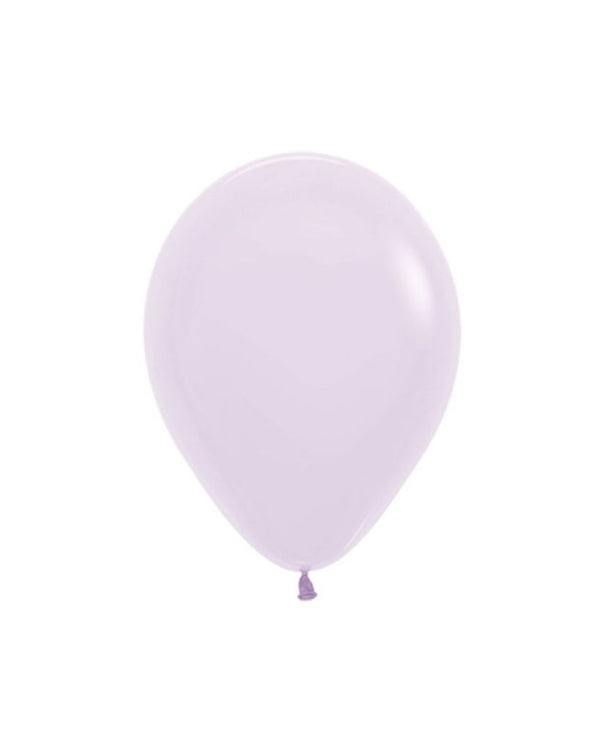 5 Flat Pastel  Matte Lilac Standard Balloons