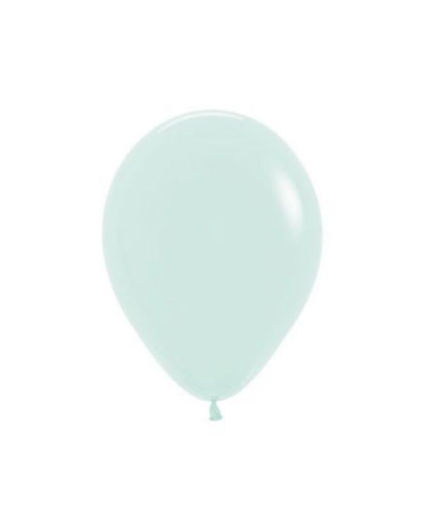 5 Flat Pastel Matte Green Standard Balloons