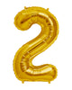 86cm Gold Number Balloons Filled with Helium