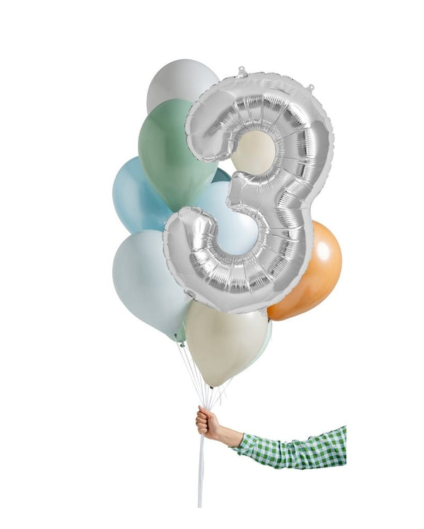 Kingston Balloon Set and Foil Number Filled with Helium