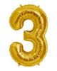 86cm Gold Number Balloons Filled with Helium