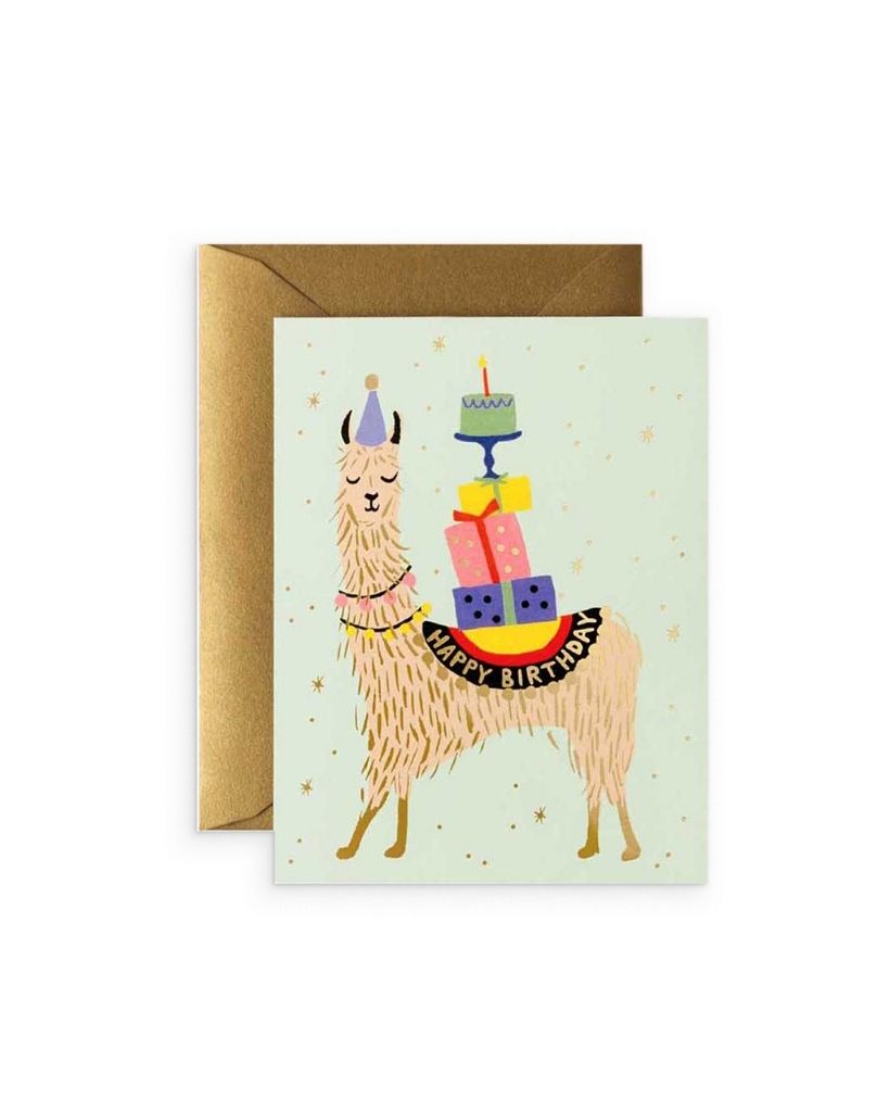 Llama Birthday Card