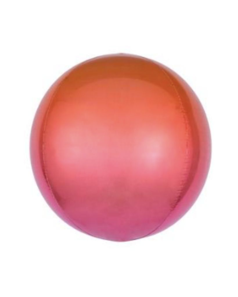 Red and Orange Ombre Orb Balloon