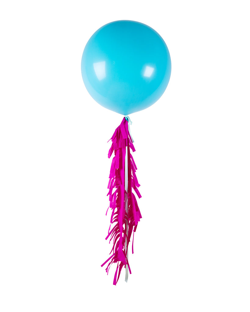 Azure Blue Fringed Crepe Paper