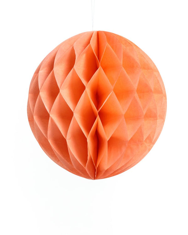 Large Peach Honeycomb Ball