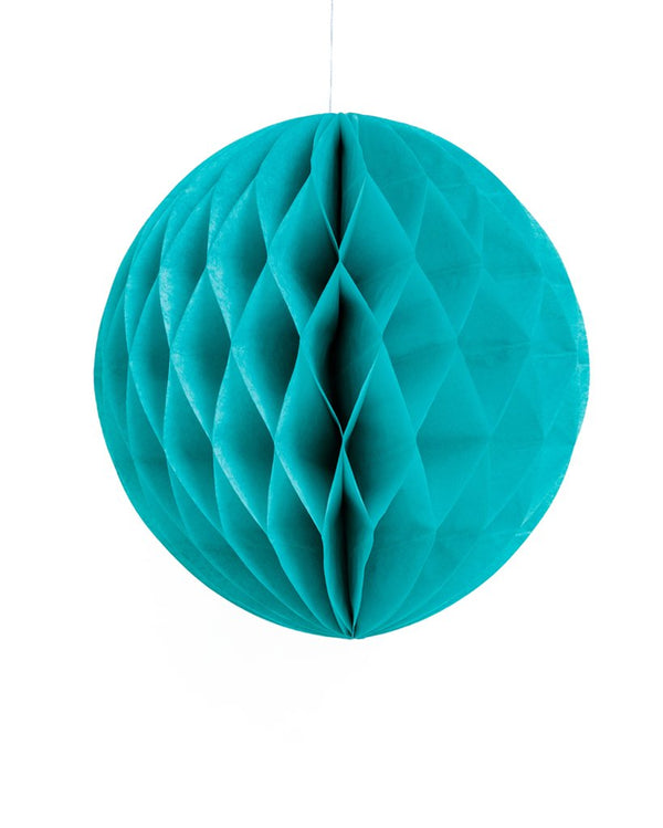 Large Turquoise Honeycomb Ball