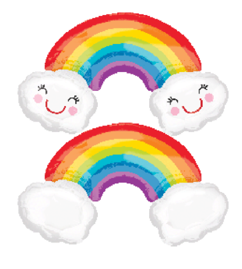 Rainbow Clouds Foil Balloon