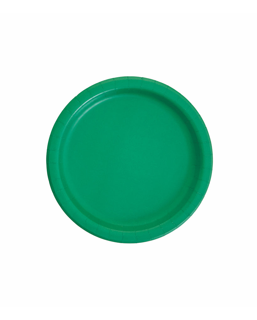 Small Emerald Green Paper Plates (NPC)