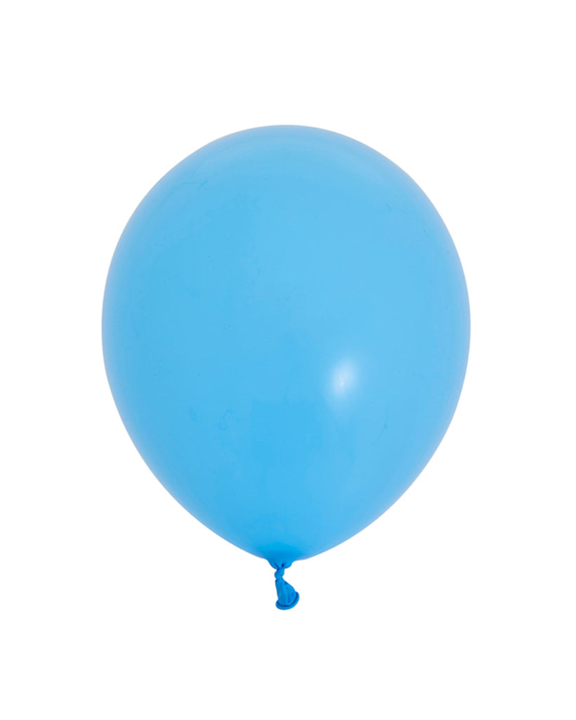 5 Flat Baby Blue Standard Balloons