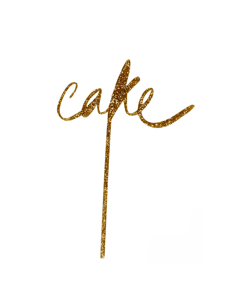 Cake Glitter Gold Cake Topper