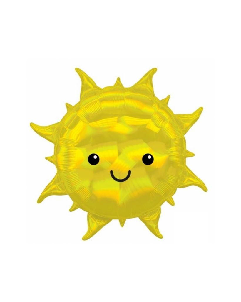 Inflated helium sun balloon from Poppies For Grace party shop in Hawthorn