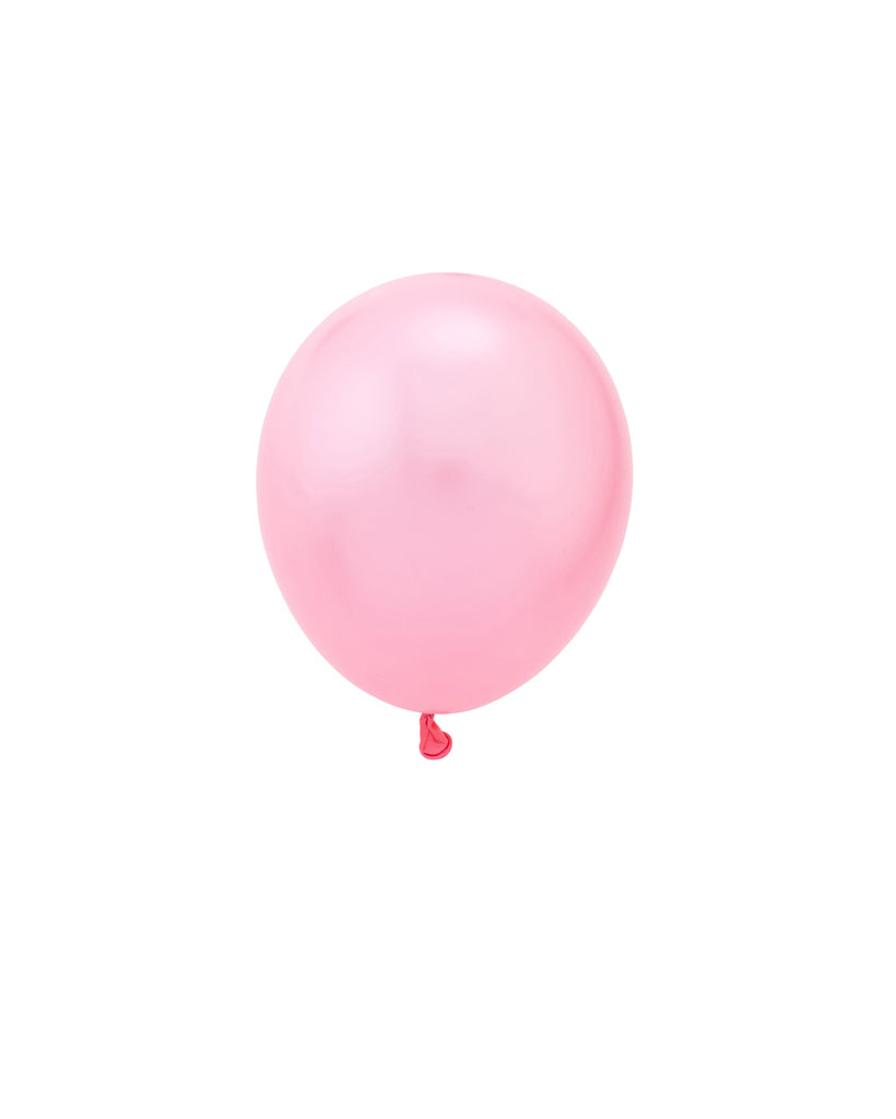 5 Flat Satin Pink Mini Balloons