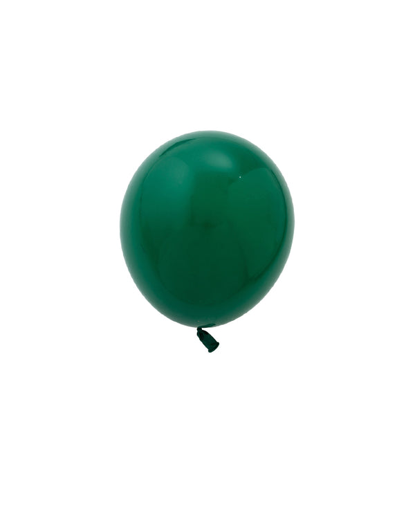 5 Flat Green Mini Balloons