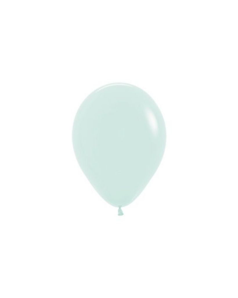 Pastel matte green mint mini latex balloons
