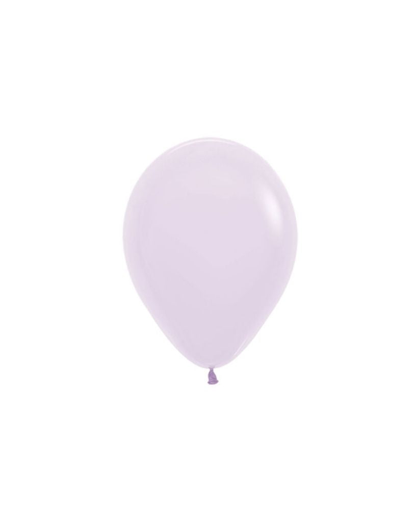 Pastel purple mini latex balloon - pack of 5 12cm balloons