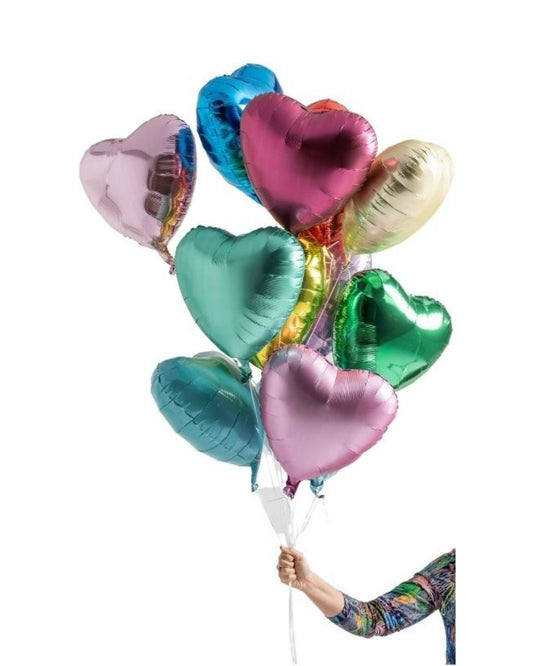 rainbow heart balloon set for rainbow party