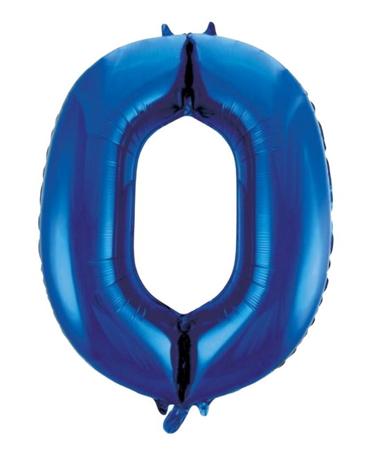 86cm Blue Number Balloons