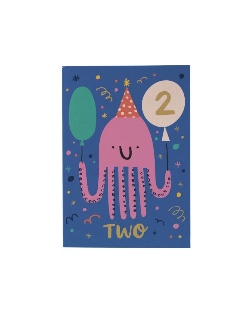 Two Octopus Birthday Card