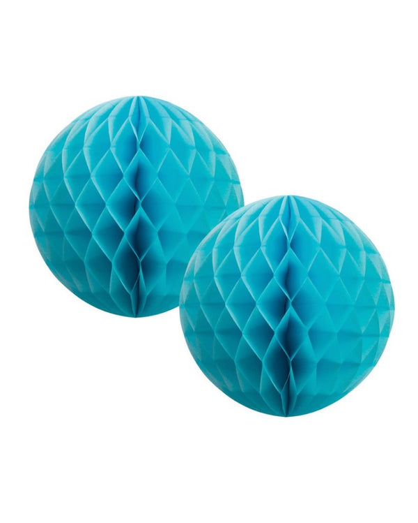 Small Pastel Blue Honeycomb Ball 2 Pack