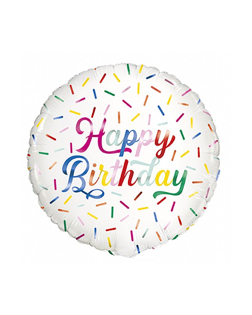 Happy Birthday Sprinkles Foil Balloon