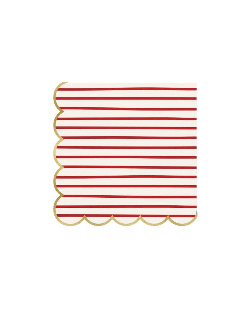 Holly and Stripes Napkins