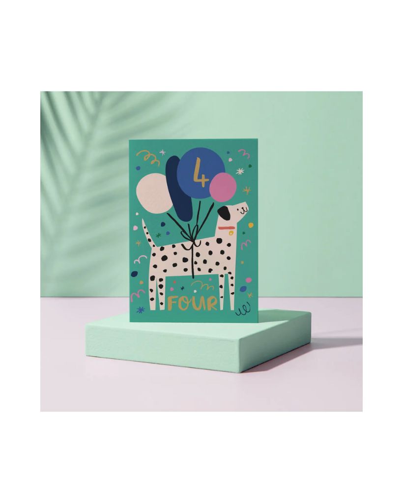 Four Dalmation Birthday Card