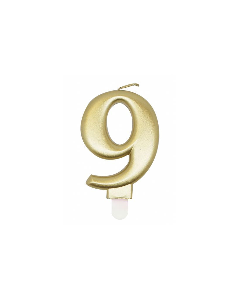 Gold Number Candles