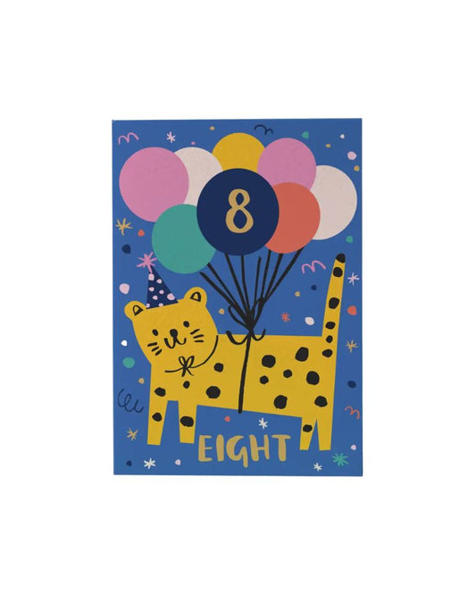 Eight Tiger Birthday Card