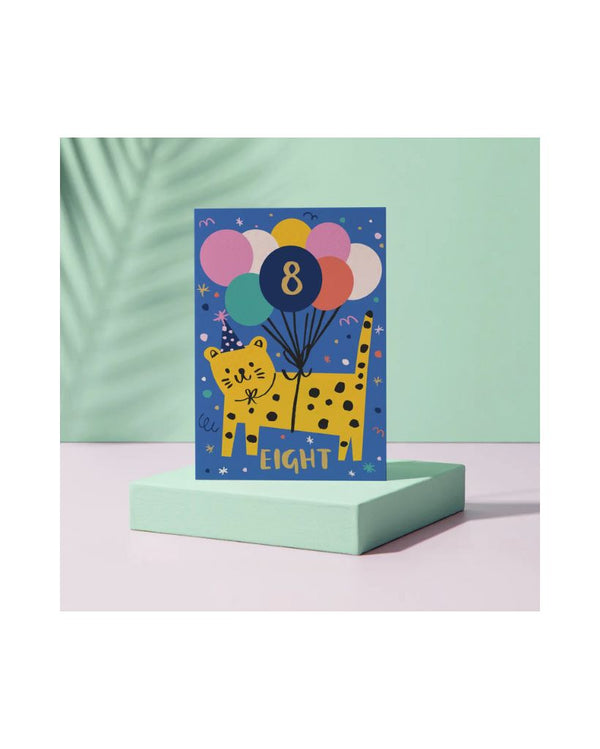 Eight Tiger Birthday Card