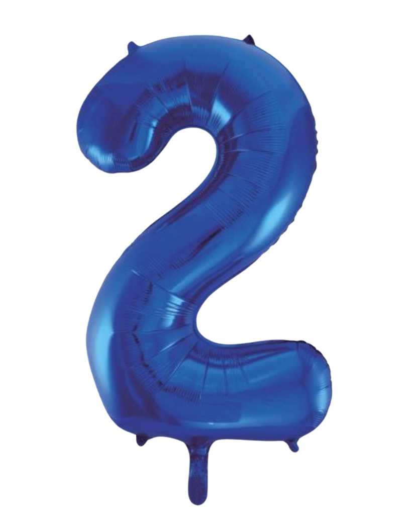 86cm Blue Number Balloons