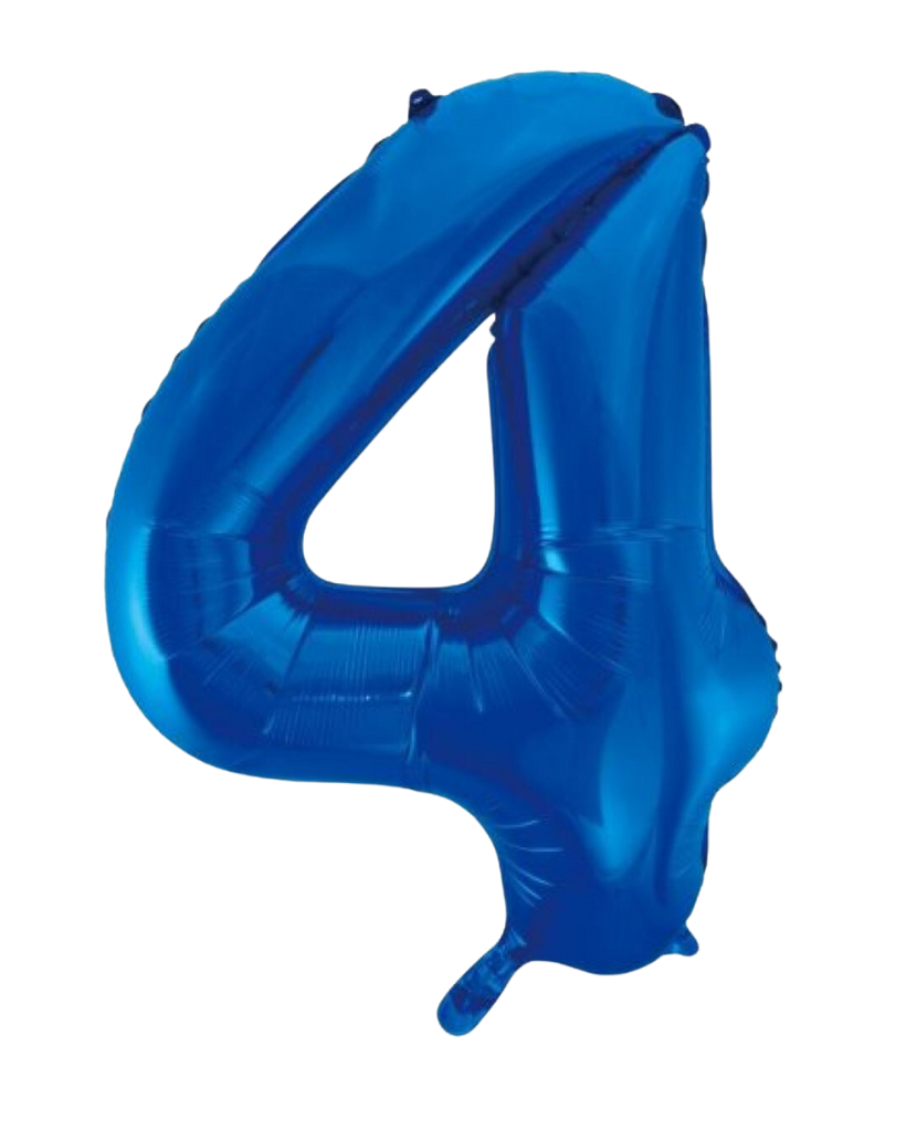 86cm Blue Number Balloons