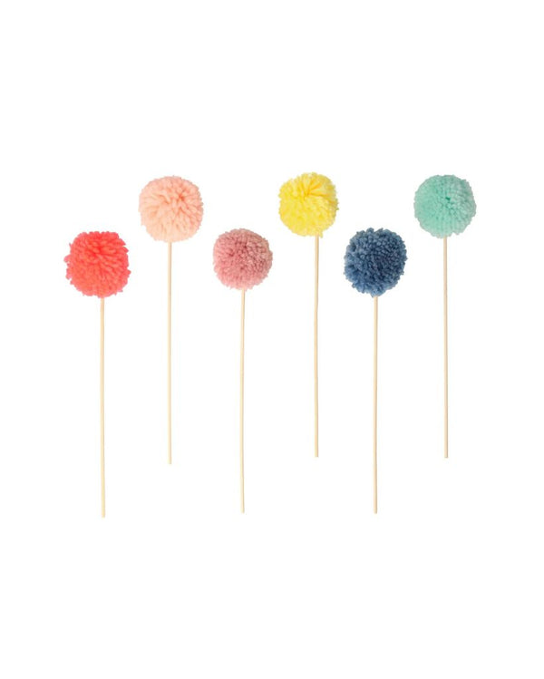 Pom Pom Cake Toppers