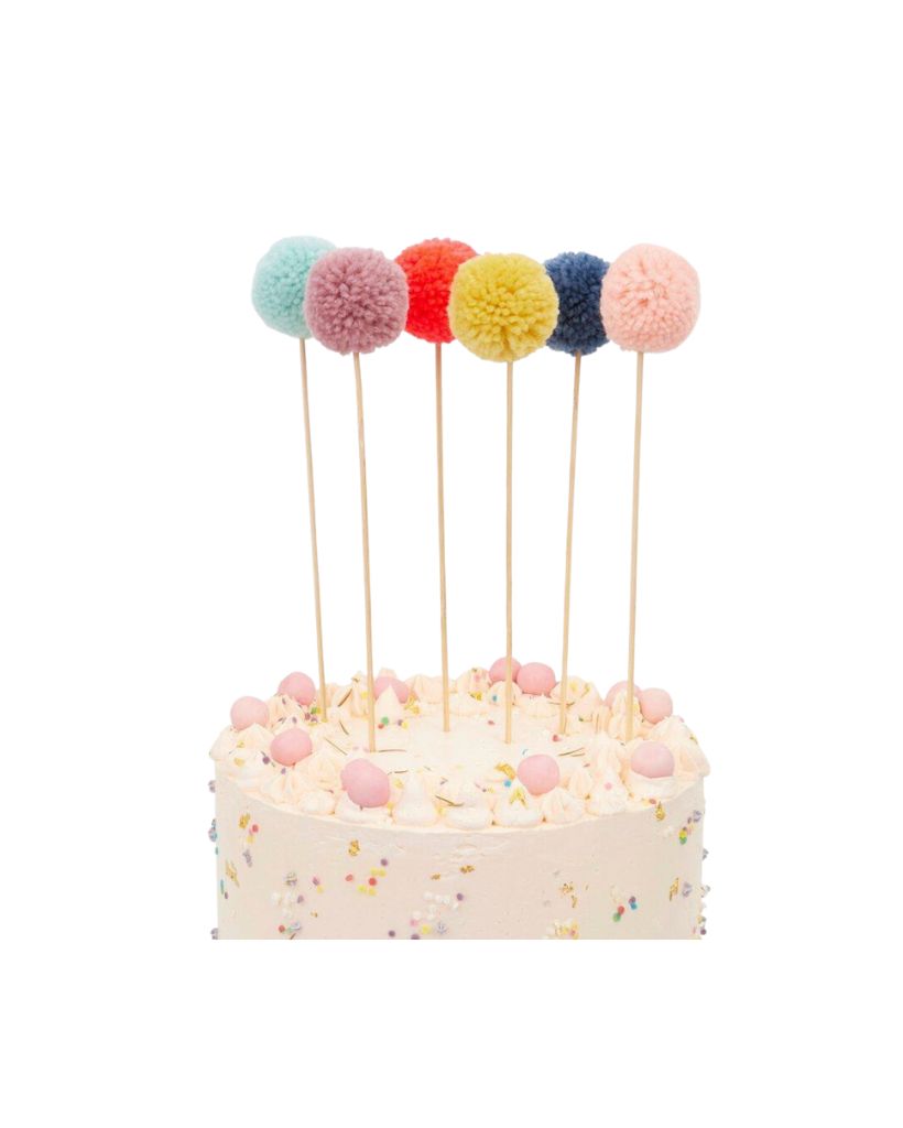 Pom Pom Cake Toppers