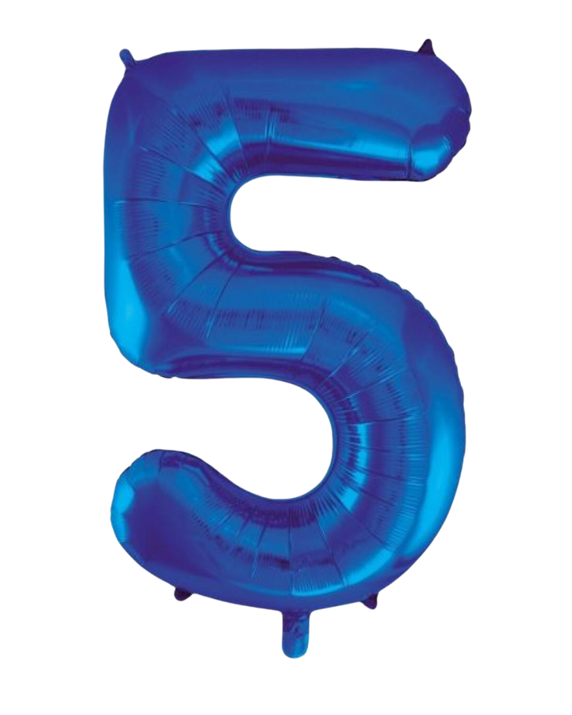 86cm Blue Number Balloons