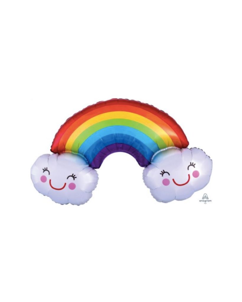 Rainbow Clouds Foil Balloon