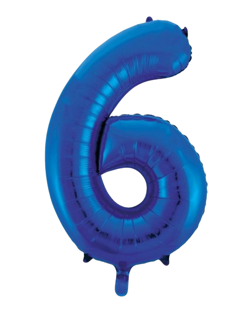 86cm Blue Number Balloons