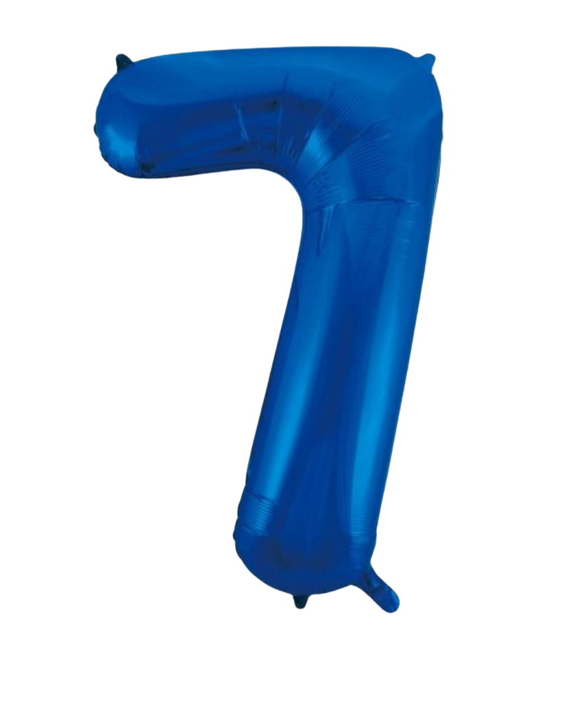 86cm Blue Number Balloons