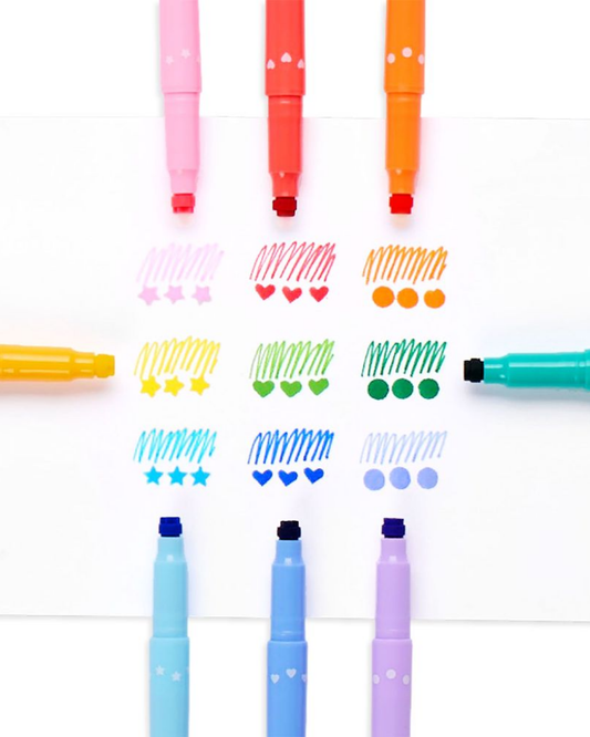 Ooly Confetti Stamp Double-Ended Markers