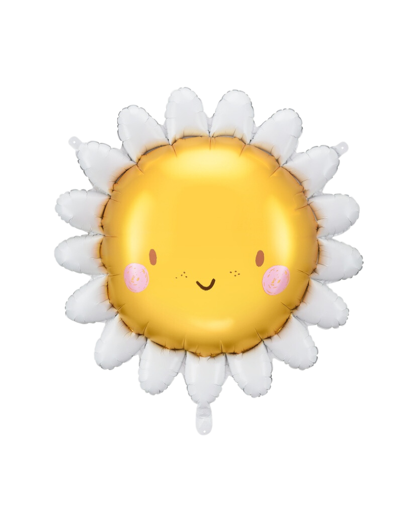 Happy Daisy Foil Balloon Filled with Helium