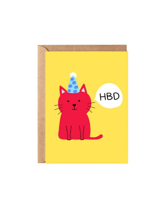 HBD Cat Card