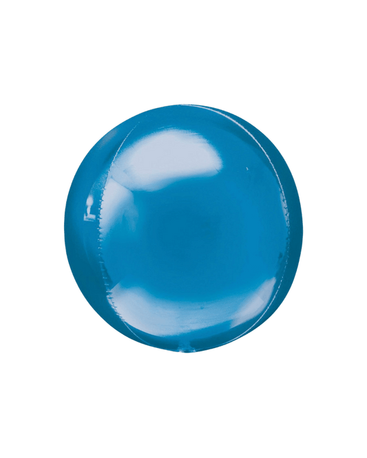 Blue Orb Balloon Filled with Helium