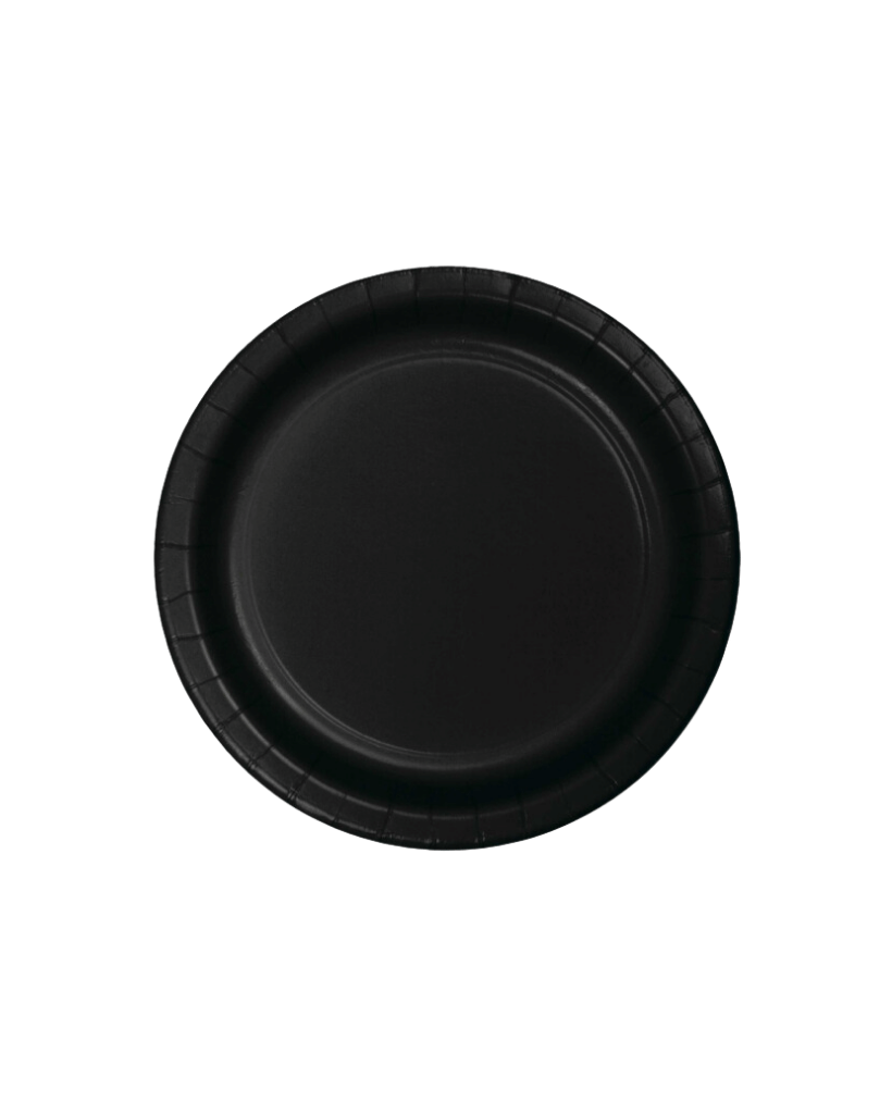 Small Black Paper Plates (NPC)