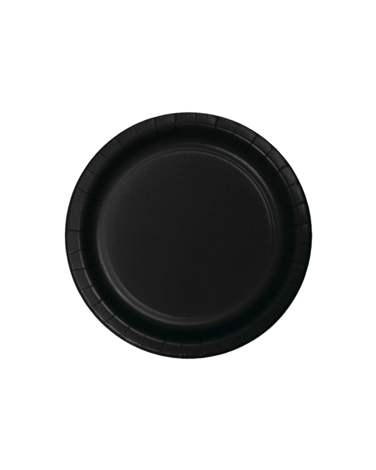 Small Black Paper Plates (NPC)