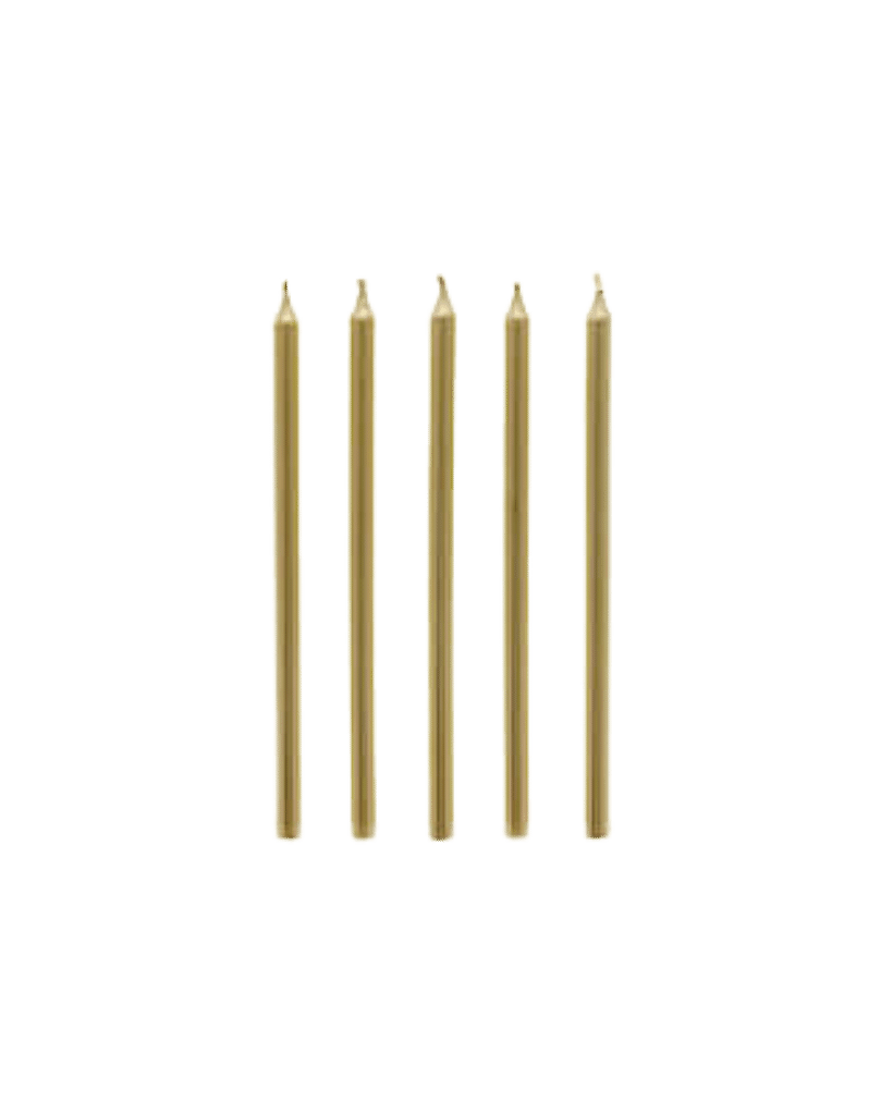 Tall Gold Birthday Candles