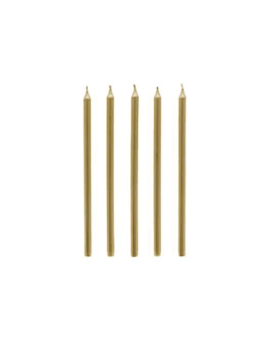 Tall Gold Birthday Candles