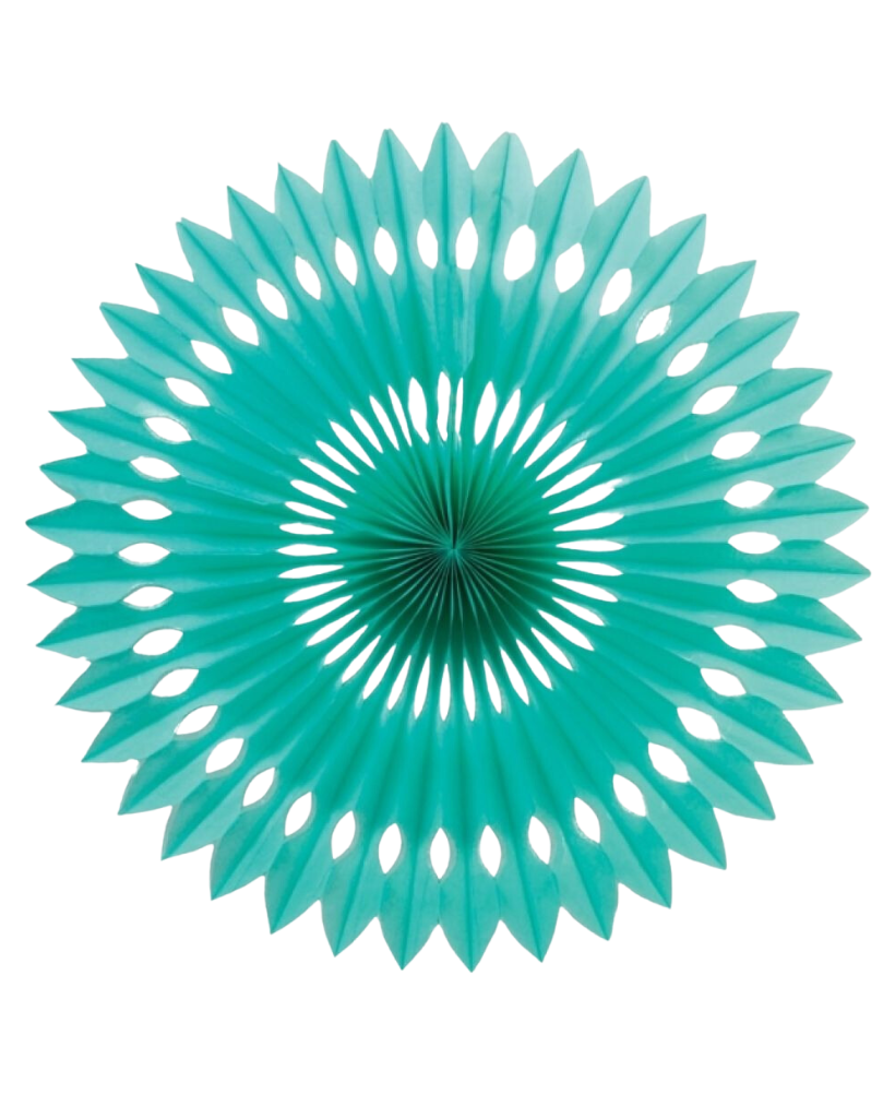 Large Turquoise Fan