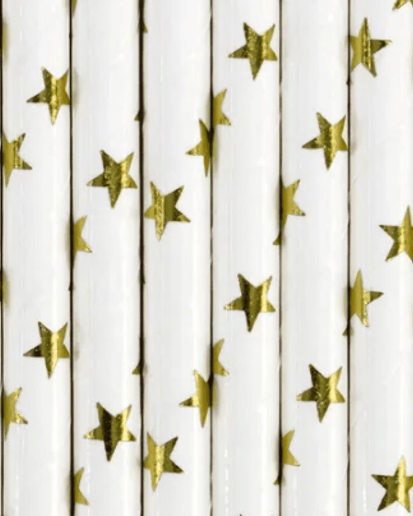 Gold Star Paper Straws