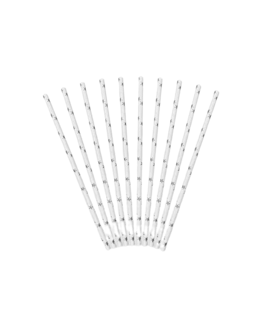 Silver Star Paper Straws